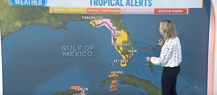 Hurricane watch ordered for Florida as Tropical Storm Helene strikes nearer